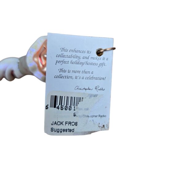 NWT Christopher Radko Jack Frost Icicle Ornament Red White Twist 6" - Picture 7 of 9